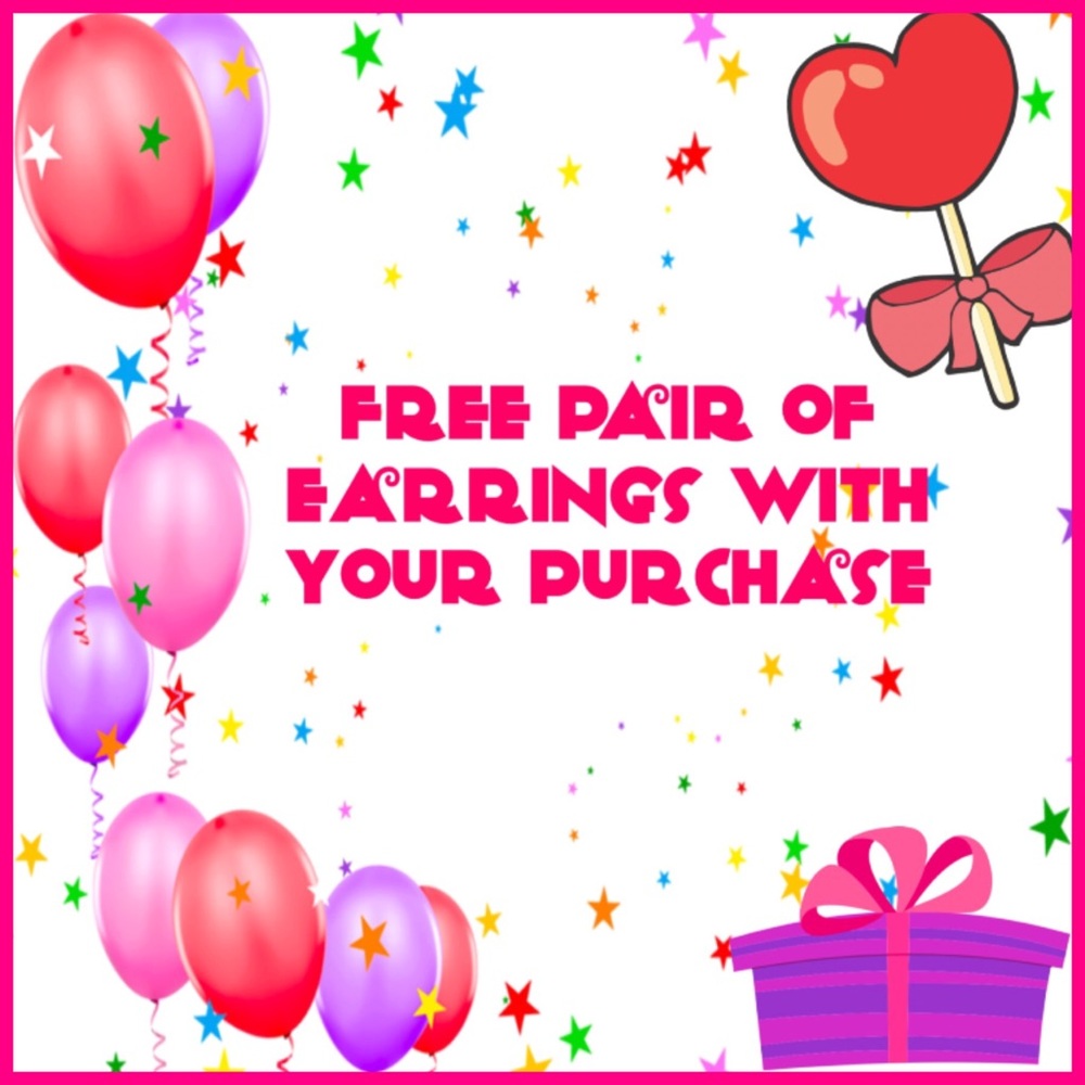 One Free pair of earrings with Qualifying purchase!